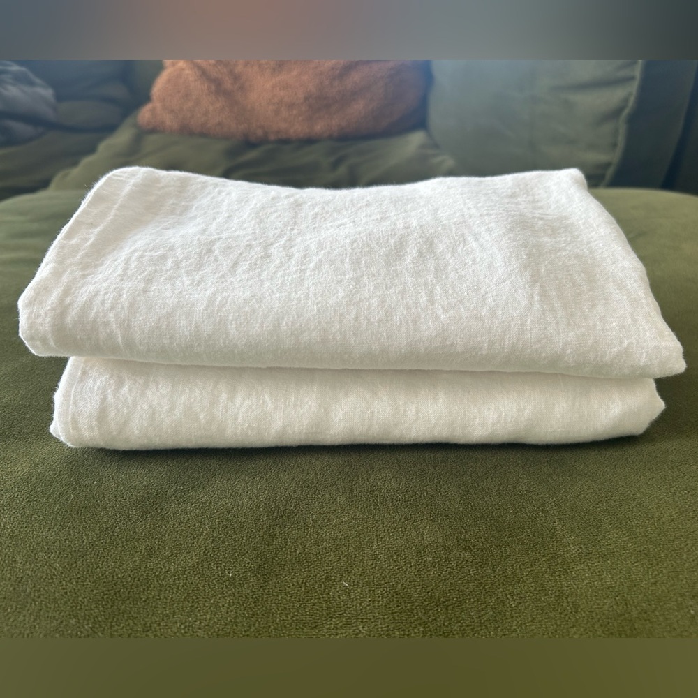 NWOT Quince Ivory European Linen Sham Set King Size
